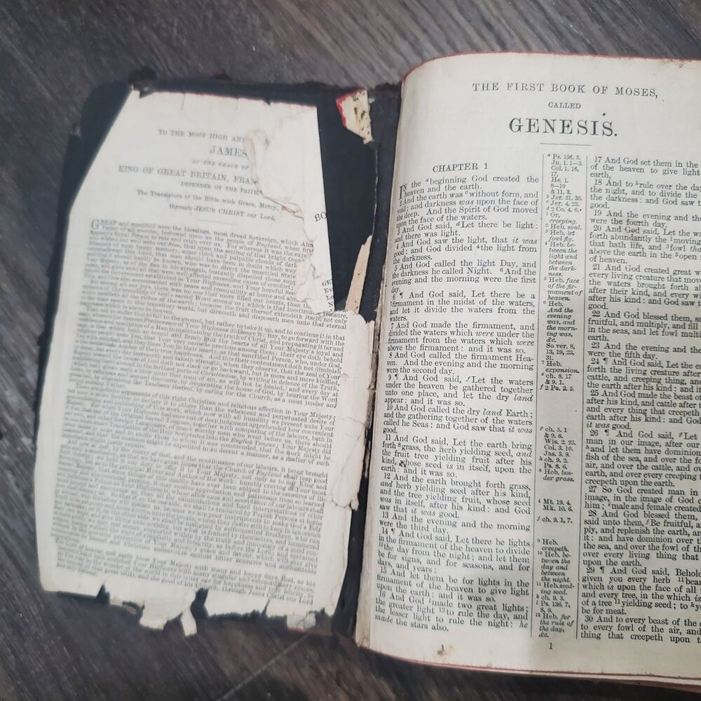 Antique Very Old Bible Teachers Edition Cambridge - Picture 9 of 9